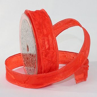 Crinkled Satin Wired Craft Ribbon