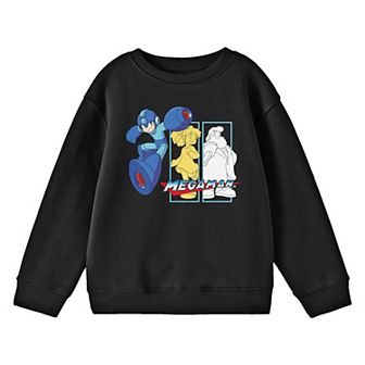 Boys 8-20 Mega Man Dr. Wily Dr. Light Long Sleeve Graphic Tee