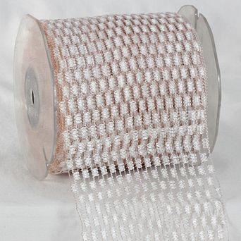 Crystal Brown Amber Wired Craft Ribbon 1.5" X 27 Yards