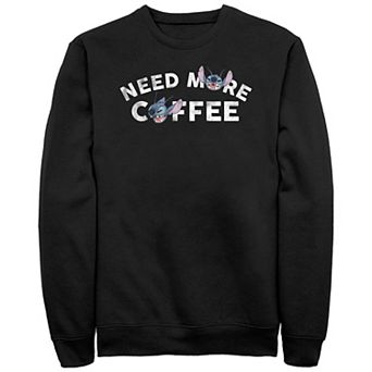 Men's Lilo & Stitch Need More Coffee Stitch Graphic Fleece
