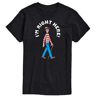 Men's Where's Waldo I'm Right Here Graphic Tee