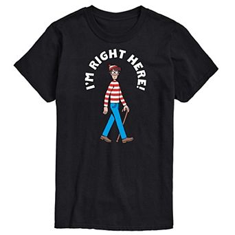 Men's Where's Waldo I'm Right Here Graphic Tee