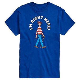 Men's Where's Waldo I'm Right Here Graphic Tee