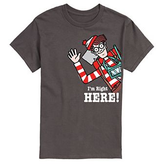 Men's Where's Waldo I'm Right Here Graphic Tee