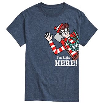 Men's Where's Waldo I'm Right Here Graphic Tee