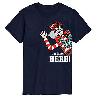 Men's Where's Waldo I'm Right Here Graphic Tee