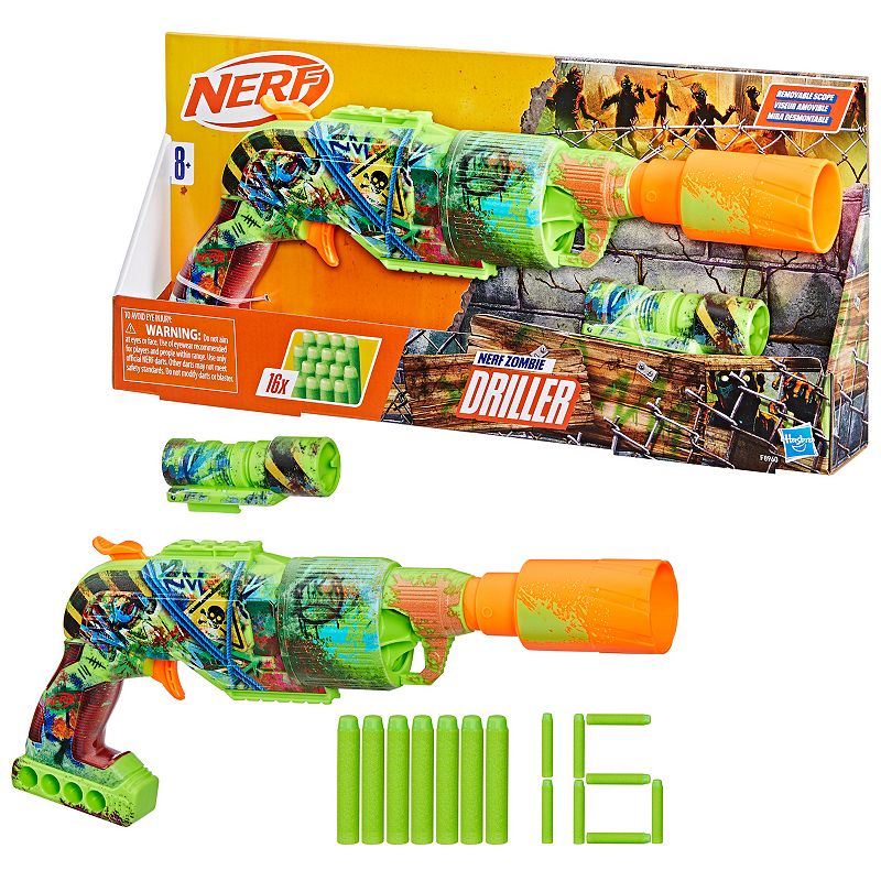 UPC 195166254340 product image for Nerf Zombie Driller Blaster, Multi | upcitemdb.com