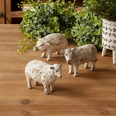 Melrose Set of 3 Rustic Farm Animal Figurines