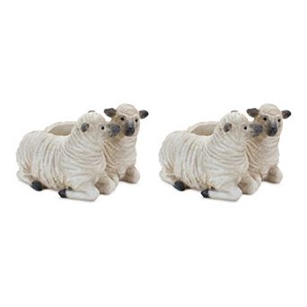 Melrose Set of 2 Sheep Couple Planters