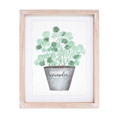 Melrose Watercolor Herb Framed Wall Art 4-piece Set