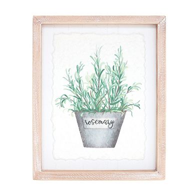 Melrose Watercolor Herb Framed Wall Art 4-piece Set