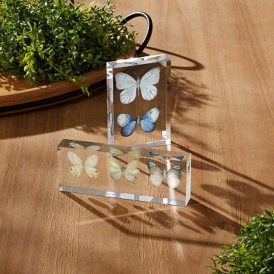 Melrose Acrylic Faux Butterfly Table Decor 4-piece Set