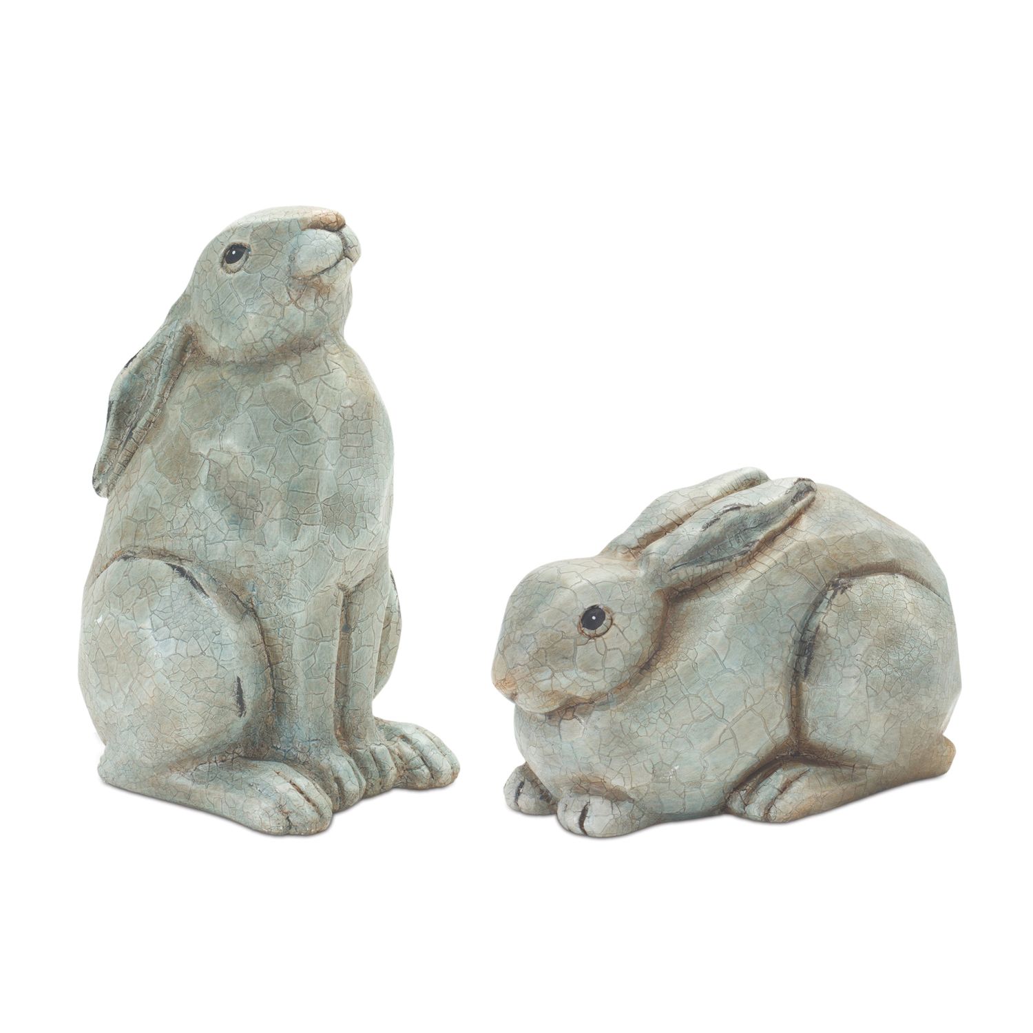 Melrose Garden Rabbit Figurine Table Decor 2-piece Set