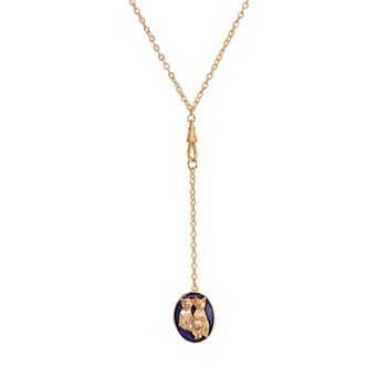 1928 Enamel Cat Locket Necklace