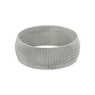 1928 Silver Tone Wide Band Bracelet