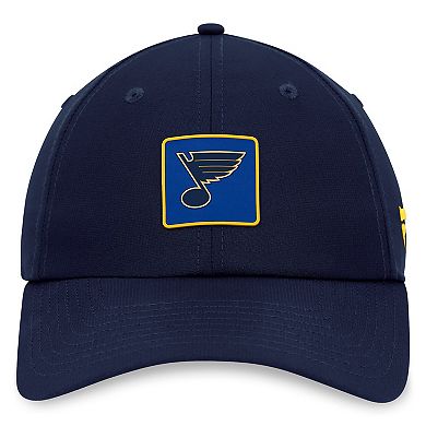 Men's Fanatics Branded Navy St. Louis Blues Authentic Pro Rink Adjustable Hat