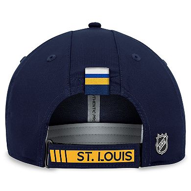 Men's Fanatics Branded Navy St. Louis Blues Authentic Pro Rink Adjustable Hat