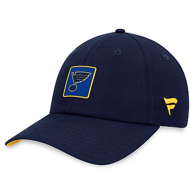 Men's Fanatics Branded Navy St. Louis Blues Authentic Pro Rink Adjustable Hat