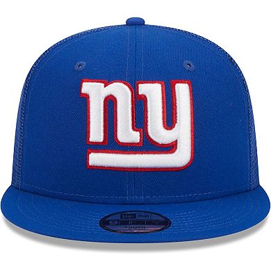 Youth New Era Royal New York Giants Main Trucker 9FIFTY Snapback Hat