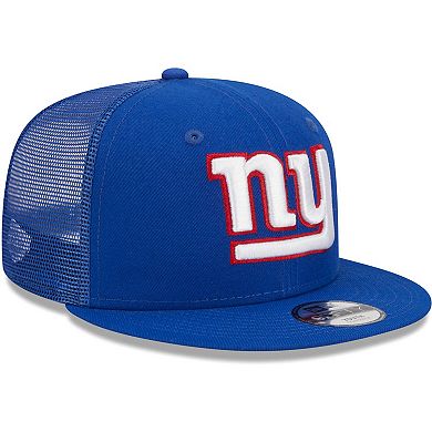 Youth New Era Royal New York Giants Main Trucker 9FIFTY Snapback Hat