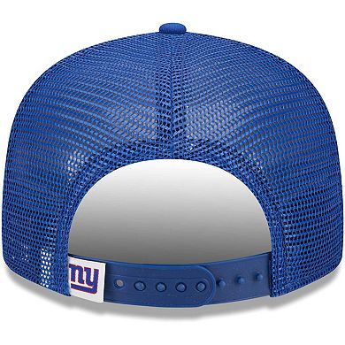 Youth New Era Royal New York Giants Main Trucker 9FIFTY Snapback Hat