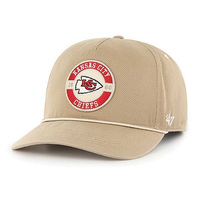 Men's '47 Khaki Kansas City Chiefs Sierra Patch Hitch Adjustable Hat