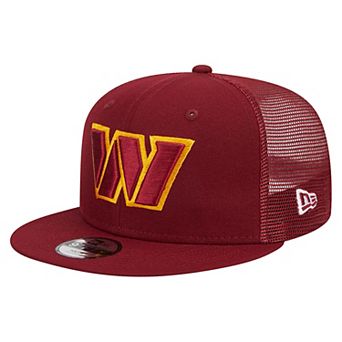 Youth New Era Burgundy Washington Commanders Main Trucker 9FIFTY Snapback Hat