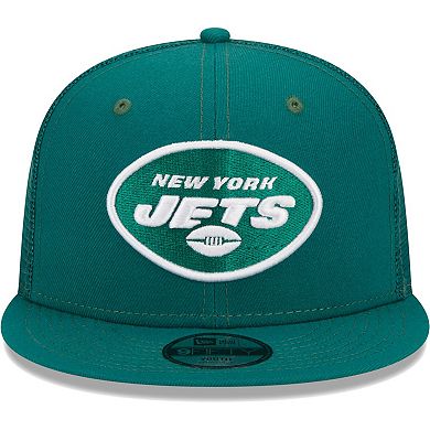 Youth New Era Green New York Jets Main Trucker 9FIFTY Snapback Hat