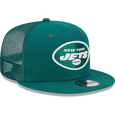Youth New Era Green New York Jets Main Trucker 9FIFTY Snapback Hat