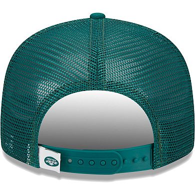 Youth New Era Green New York Jets Main Trucker 9FIFTY Snapback Hat