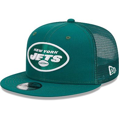 Youth New Era Green New York Jets Main Trucker 9FIFTY Snapback Hat