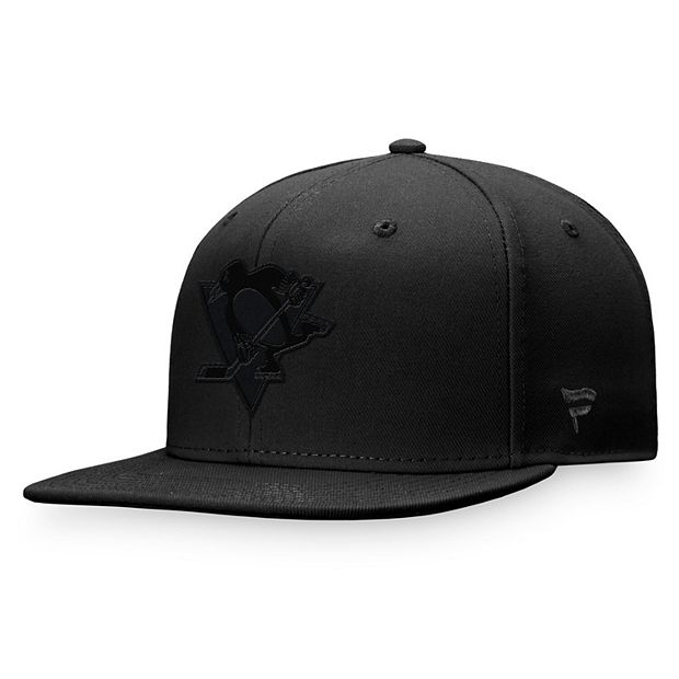 Men s Fanatics Branded Black Pittsburgh Penguins Tonal Fitted Hat