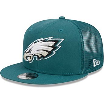 Youth New Era Midnight Green Philadelphia Eagles Main Trucker 9FIFTY Snapback Hat