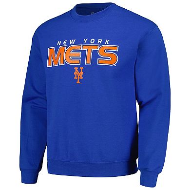 Men's Stitches  Royal New York Mets Pullover Sweatshirt
