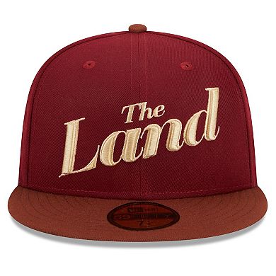 Men's New Era  Wine/Brown Cleveland Cavaliers 2023/24 City Edition 59FIFTY Fitted Hat