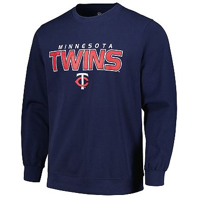 Men's Stitches  Navy Minnesota Twins Pullover Sweatshirt
