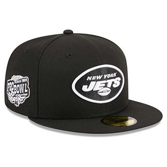 Men's New Era Black New York Jets Main Patch 59FIFTY Fitted Hat