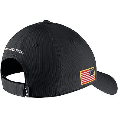 Men's Nike Black TCU Horned Frogs Military Pack Camo Legacy91 Adjustable Hat