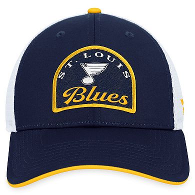 Men's Fanatics Branded Navy/White St. Louis Blues Fundamental Adjustable Hat
