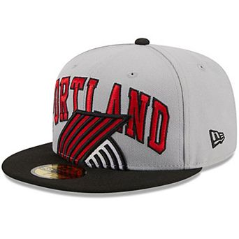 Men's New Era Gray/Black Portland Trail Blazers Tip-Off Two-Tone 59FIFTY Fitted Hat