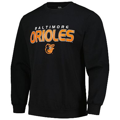 Men's Stitches  Black Baltimore Orioles Pullover Sweatshirt