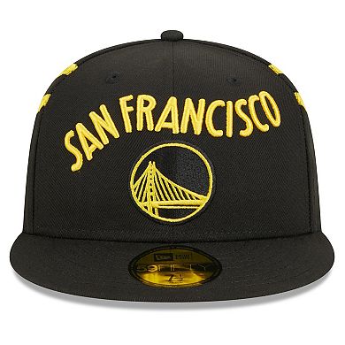 Men's New Era  Black Golden State Warriors 2023/24 City Edition 59FIFTY Fitted Hat