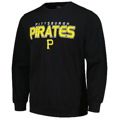 Men's Stitches  Black Pittsburgh Pirates Pullover Sweatshirt