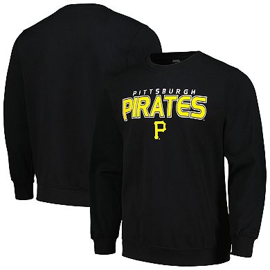 Men's Stitches  Black Pittsburgh Pirates Pullover Sweatshirt