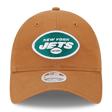Women's New Era Brown New York Jets Main Core Classic 2.0 9TWENTY Adjustable Hat