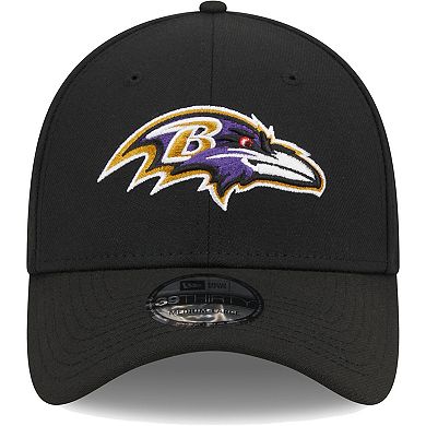 Men's New Era Black Baltimore Ravens Main 39THIRTY Flex Hat