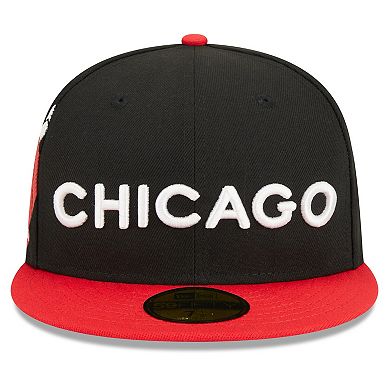 Men's New Era  Black/Red Chicago Bulls 2023/24 City Edition 59FIFTY Fitted Hat