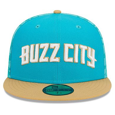 Men's New Era  Turquoise/Gold Charlotte Hornets 2023/24 City Edition 59FIFTY Fitted Hat