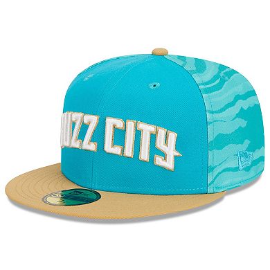 Men's New Era  Turquoise/Gold Charlotte Hornets 2023/24 City Edition 59FIFTY Fitted Hat
