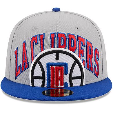 Men's New Era Gray/Royal LA Clippers Tip-Off Two-Tone 59FIFTY Fitted Hat